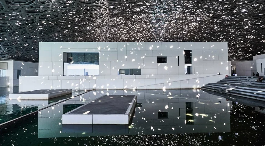 Louvre Museum Abu Dhabi ticket price displayed