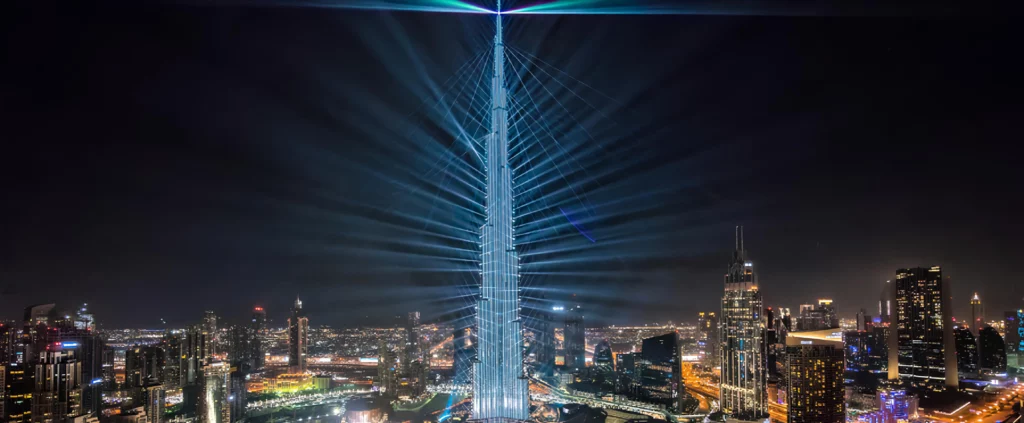Dubai Fountain Show and Burj Khalifa Light Up Night 4