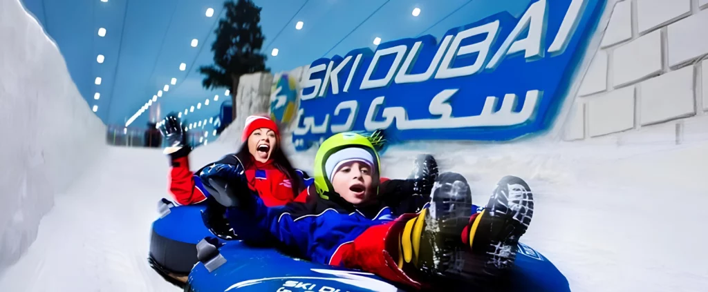 ski Dubai offers snowy outdoor skiing in the desert