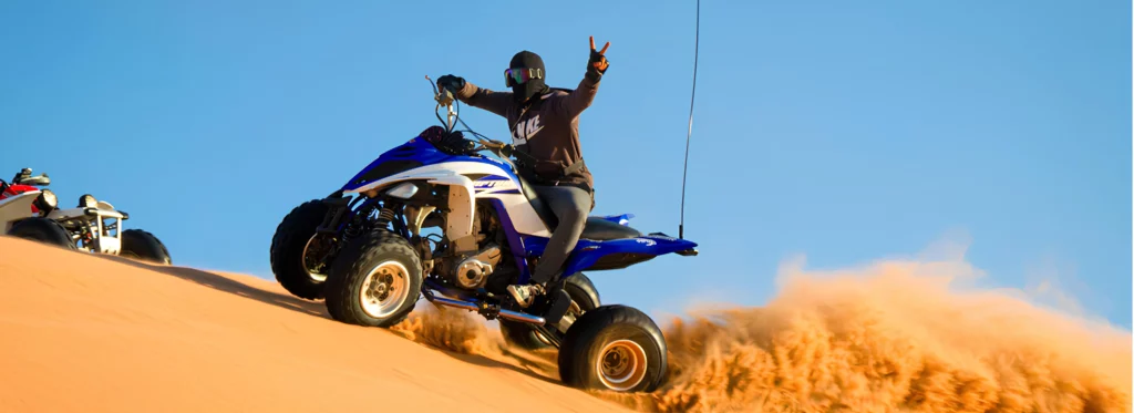 Fun and thrills on a desert quad bike