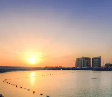 sunset in Abu Dhabi