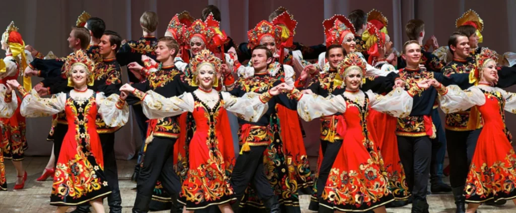 Folk Dancing Party in Russia
