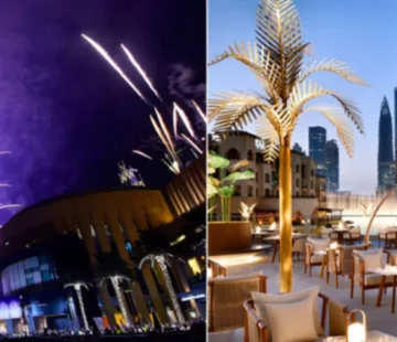 amazing Burj Khalifa fireworks view this New Year