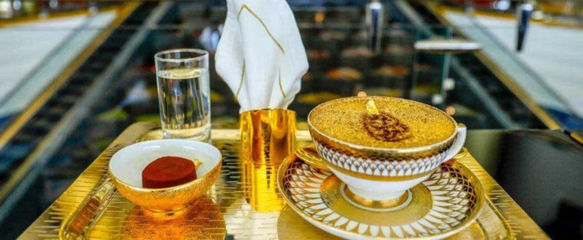 24-carat Golden Cappuccino at Burj Al Arab