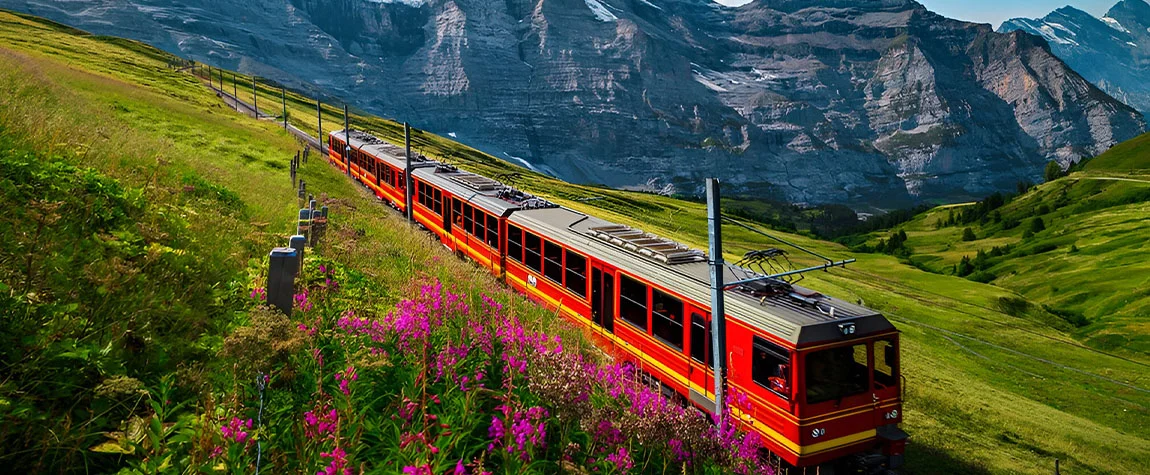 Get to Switzerland by Scenic Train Ride
