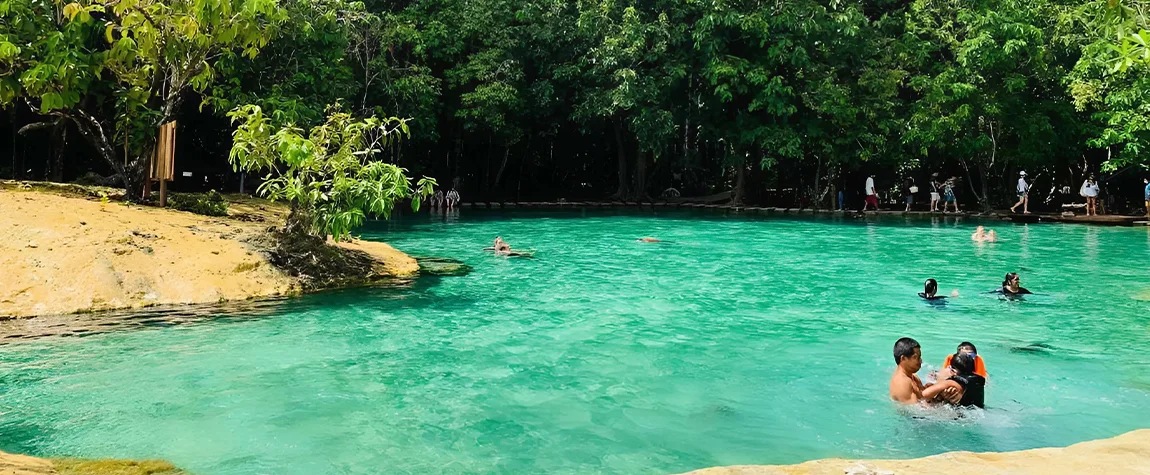 The Emerald Pool, Bon Ok Hot Springs, and the Tham Lod Caves