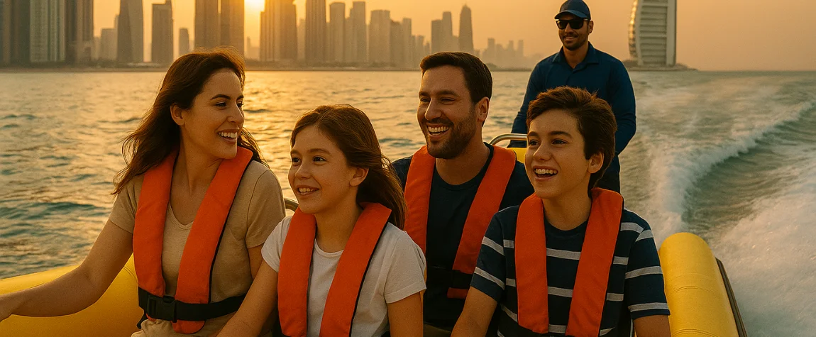 Family Speed Boat Ride in Dubai